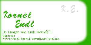 kornel endl business card